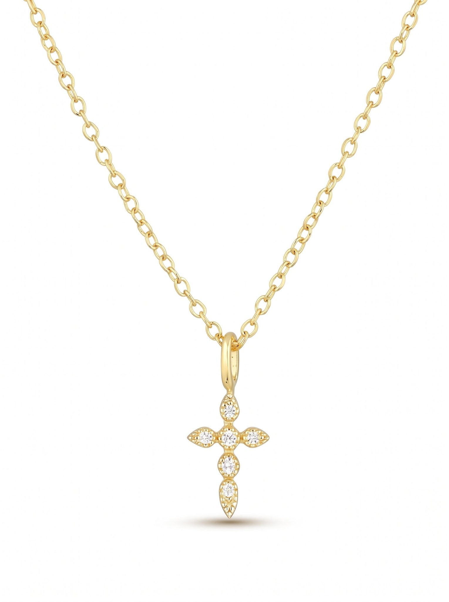 Beloved - Gold Cross Necklace - EMET | Personalized Hebrew Jewelry, Name Necklaces & Faith-Inspired Designs