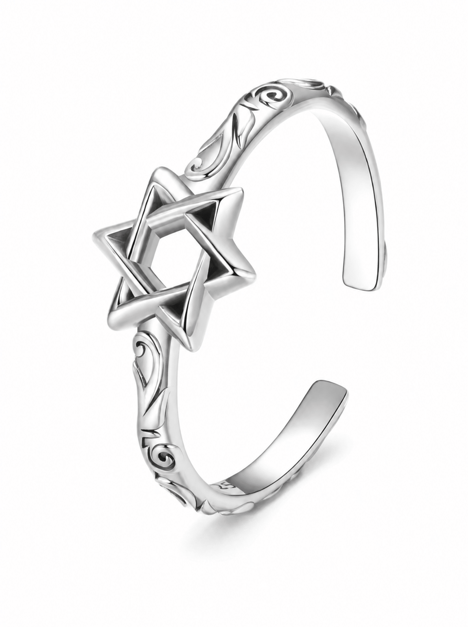 Ring Estrela de Davi (Definir nome) - EMET | Personalized Hebrew Jewelry, Name Necklaces & Faith-Inspired Designs