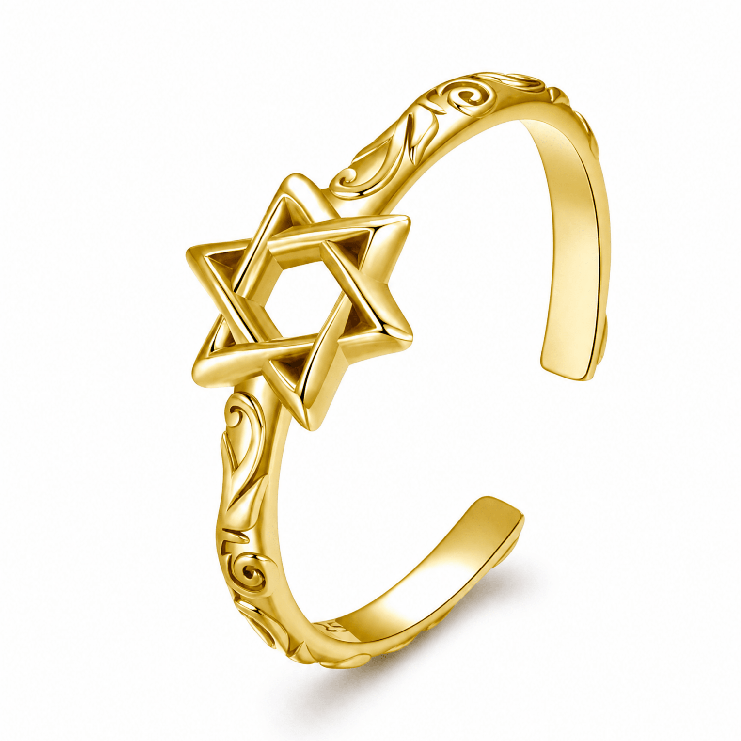Ring Estrela de Davi (Definir nome) - EMET | Personalized Hebrew Jewelry, Name Necklaces & Faith-Inspired Designs