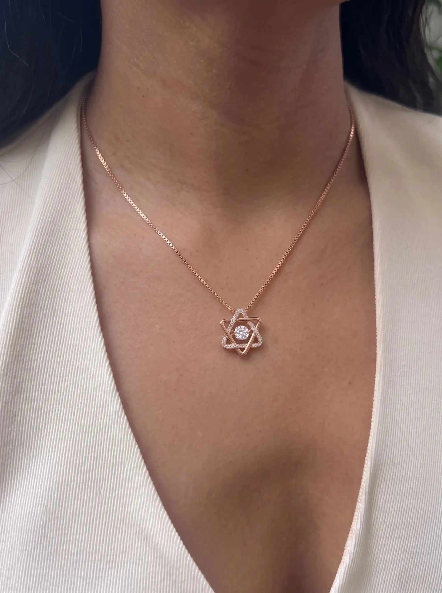 Star of David Necklace with Cubic Zirconia - EMET