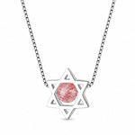 Star of David - Rose Stone Necklace - EMET